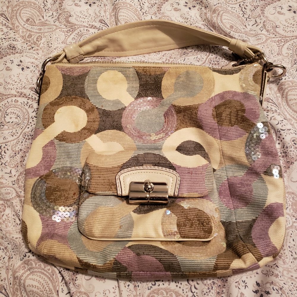 Coach signature sequin purse